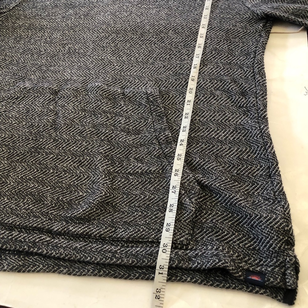 Faherty Men’s Herringbone French Terry Beach Hoodie in Granite Size L - Picture 12 of 14